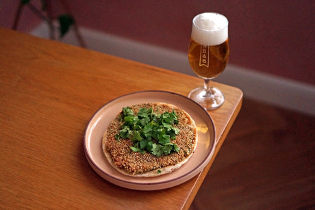 The Beer Lover's Table: Paratha Sesame Prawn Toast with  Fell Brewery Helles Lager