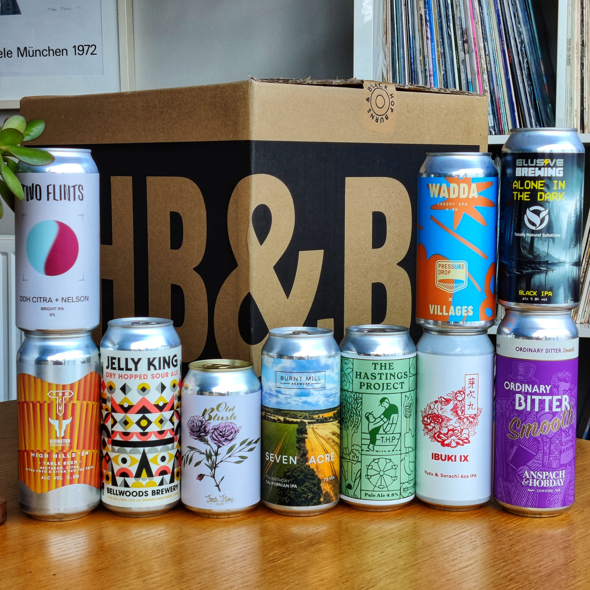 12 month pre-paid - HB&B Sub Club All Killer No Filler Box beer subscription box-Hop Burns & Black