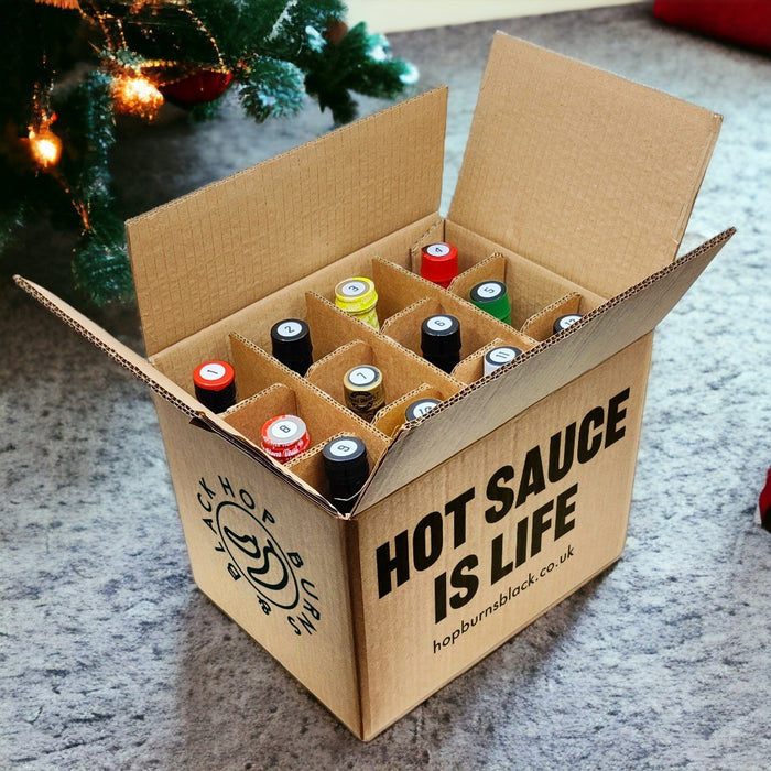 The HB&B '12 Hot Sauces of Xmas' Advent Selection (12 sauces)-Hop Burns & Black