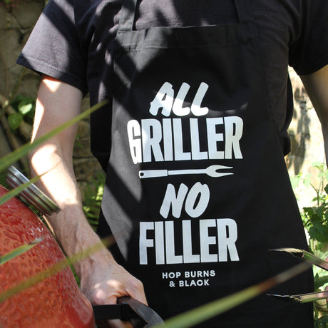 HB&B All Griller No Filler BBQ Apron-Hop Burns & Black