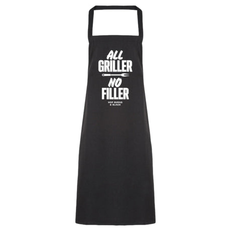 HB&B All Griller No Filler BBQ Apron-Hop Burns & Black