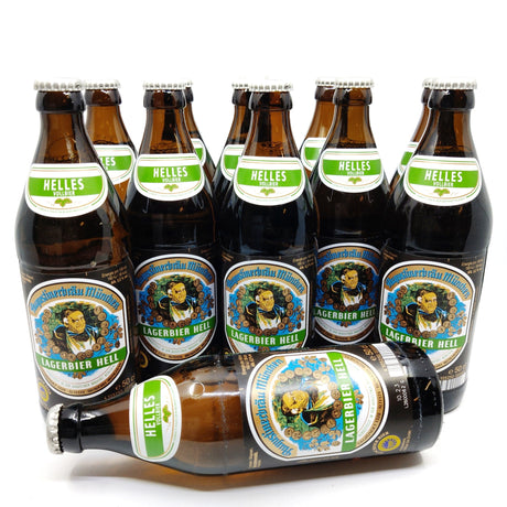 Augustiner Lagerbier Hell 5.2% CASE (12 x 500ml)-Hop Burns & Black