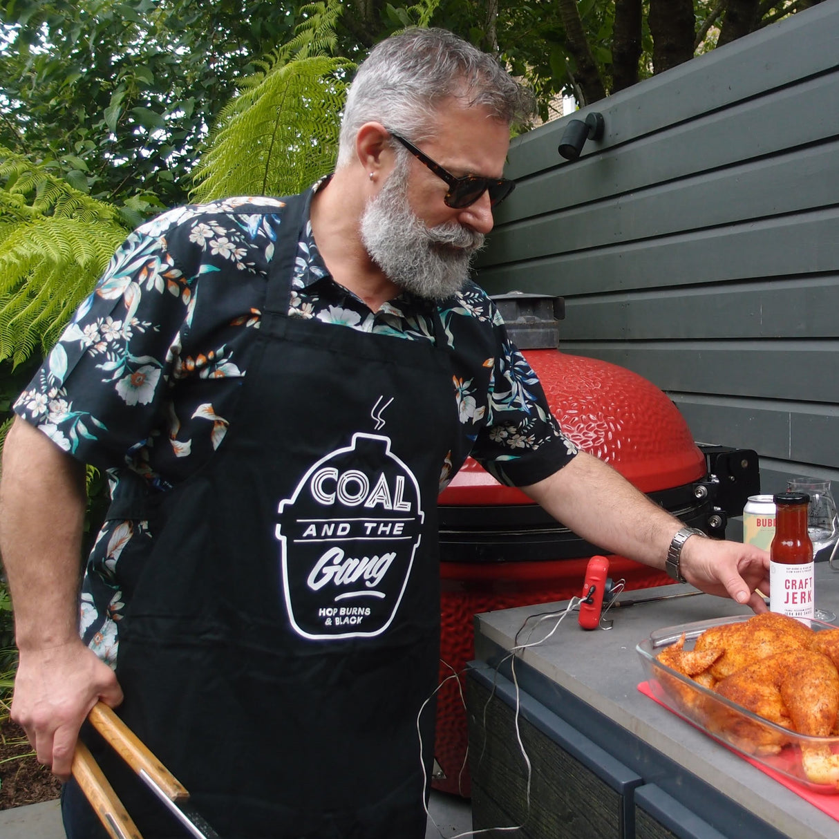 HB&B Coal & The Gang BBQ Apron-Hop Burns & Black