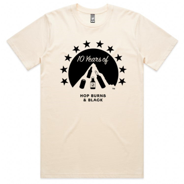 HB&B 10th Anniversary T-shirt (cream)-Hop Burns & Black