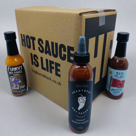 Hot Ones Mini Mix pack (5 sauces)-Hop Burns & Black