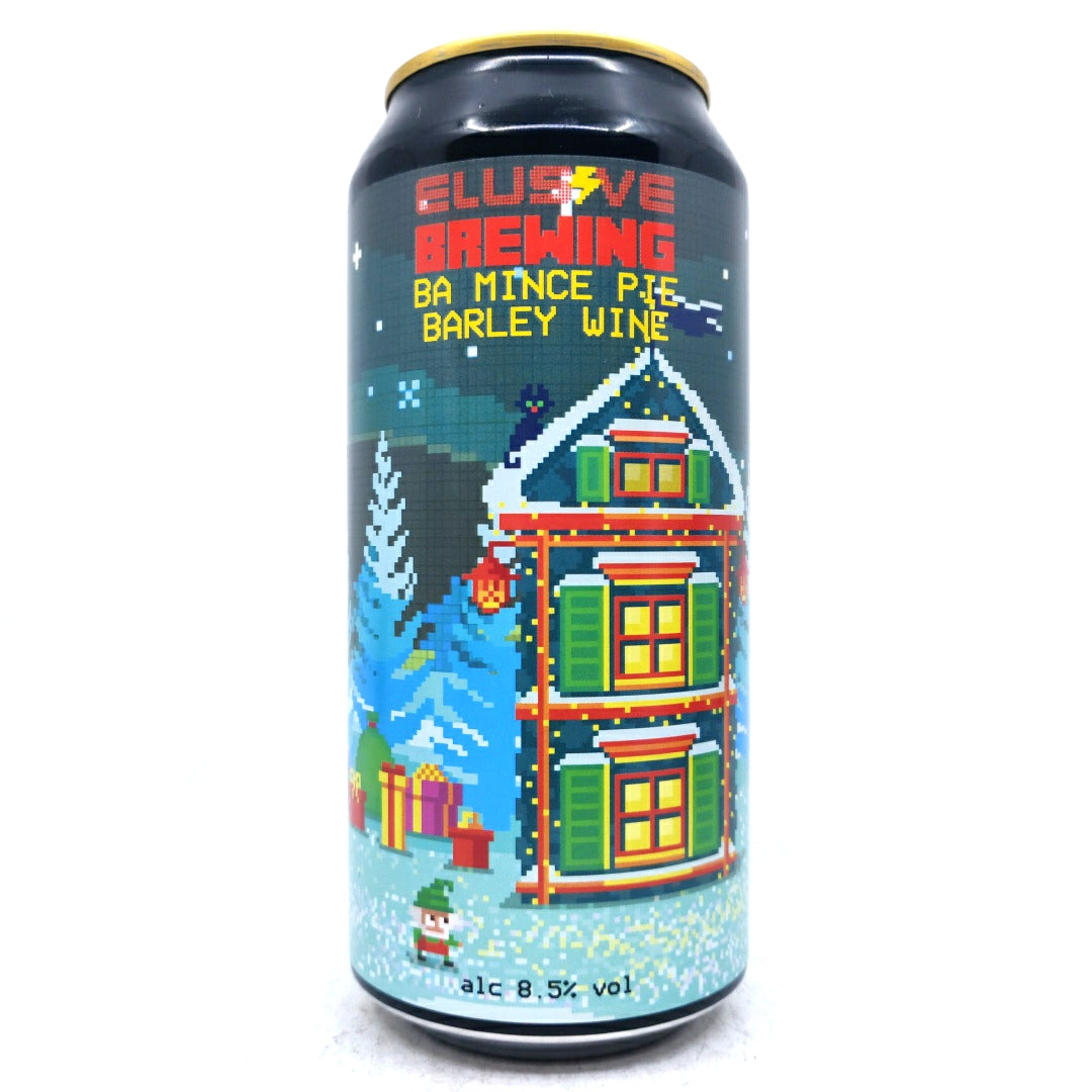 Elusive Brewing BA Mince Pie Barley Wine 8.5% (440ml can)-Hop Burns & Black