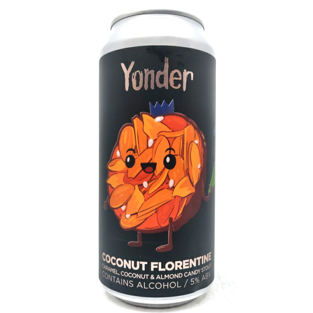 Yonder Coconut Florentine Stout 5% (440ml can)-Hop Burns & Black