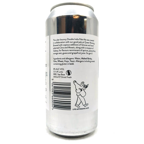 Beak Brewery x Queer Brewing Toots Double IPA 8% (440ml can)-Hop Burns & Black