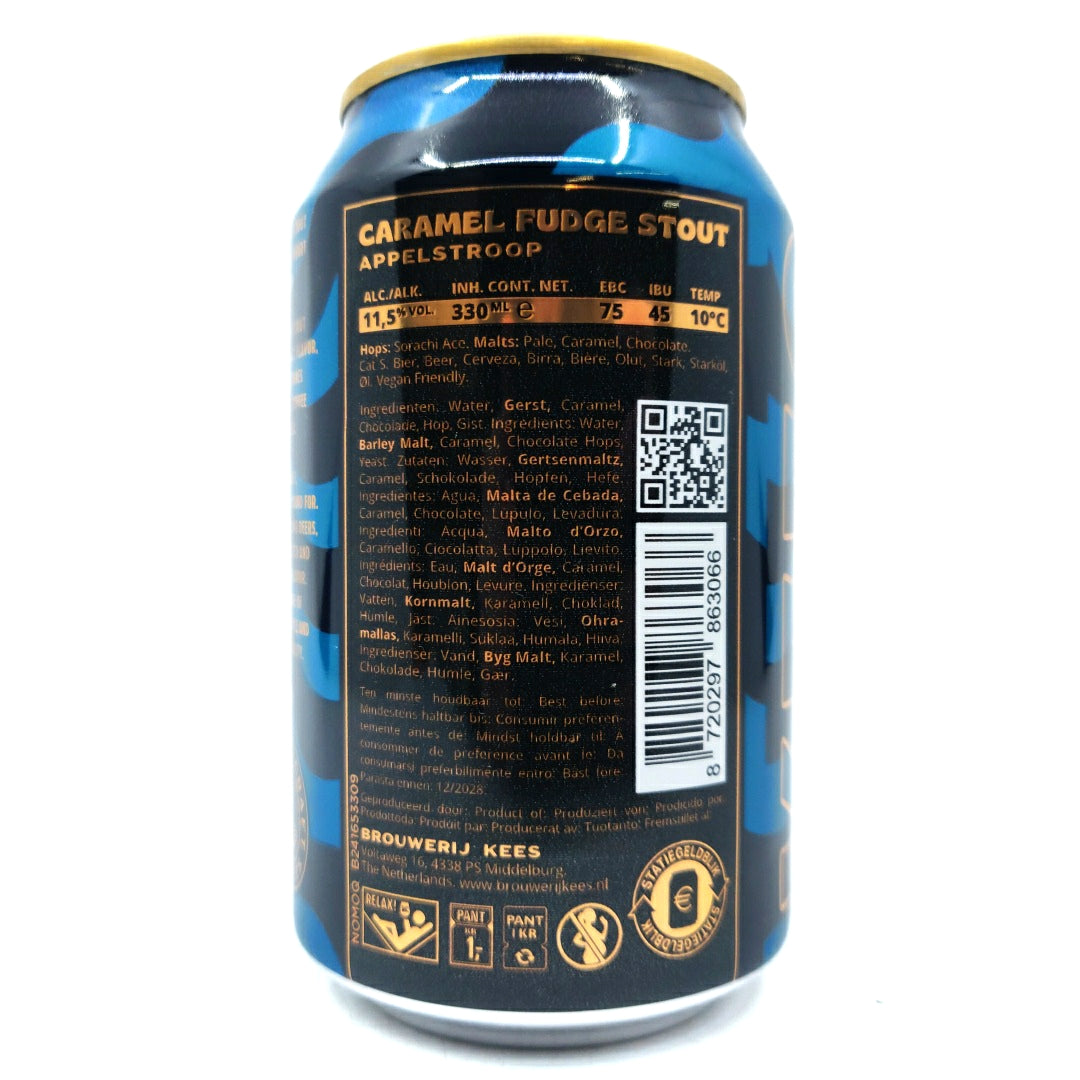 Kees Caramel Fudge Stout Appelstroop 11.5% (330ml can)-Hop Burns & Black