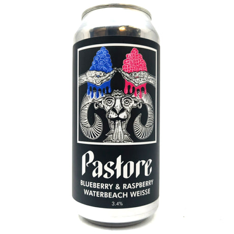 Pastore Blueberry Raspberry Waterbeach Weisse 3.4% (440ml can)-Hop Burns & Black