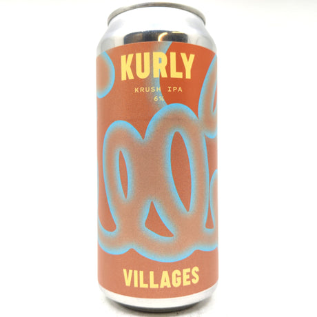 Villages Kurly Krush IPA 6% (440ml can)-Hop Burns & Black