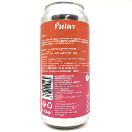 Pastore Crumble Rhubarb Orange Ginger Pastry Sour 5% (440ml can)-Hop Burns & Black