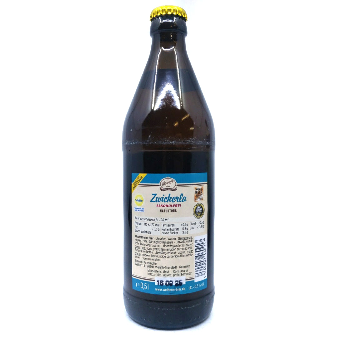 Kundmueller Zwickerla Alkohol Frei Lager 0.4% (500ml)-Hop Burns & Black