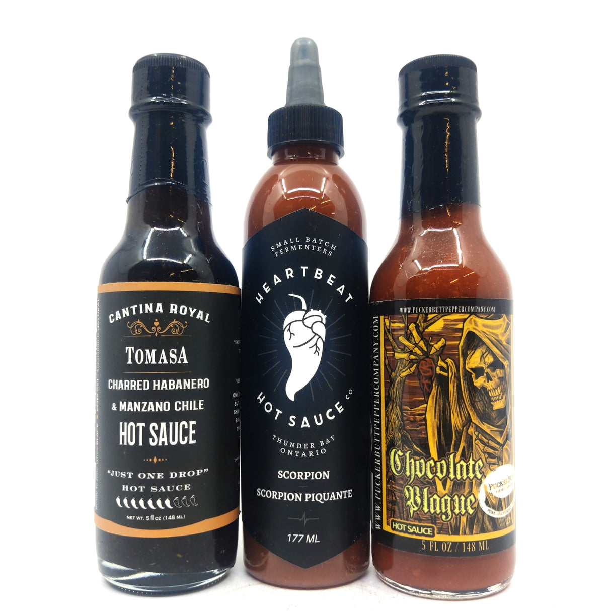 Hot Ones Superstar Trio (3 sauces)-Hop Burns & Black