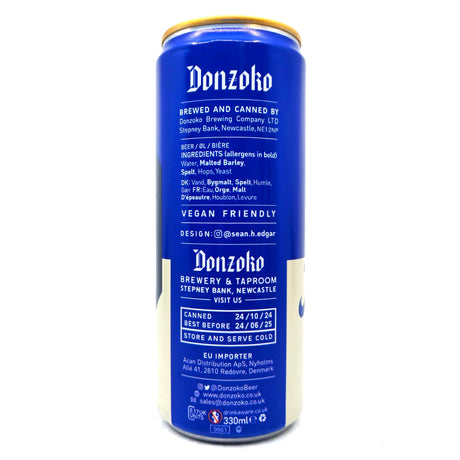 Donzoko Big Nothing Alcohol Free Beer 0.5% (330ml can)-Hop Burns & Black