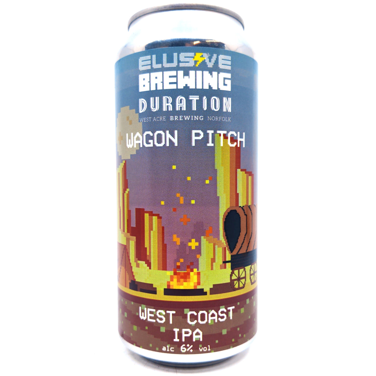 Elusive Brewing x Duration Wagon Pitch West Coast IPA 6% (440ml can)-Hop Burns & Black