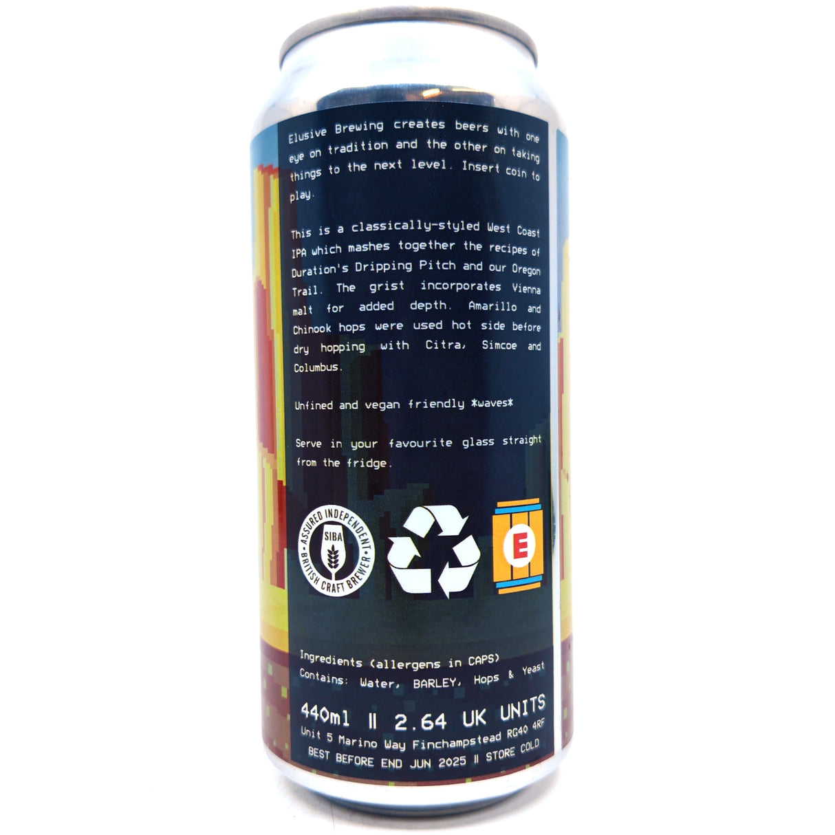 Elusive Brewing x Duration Wagon Pitch West Coast IPA 6% (440ml can)-Hop Burns & Black