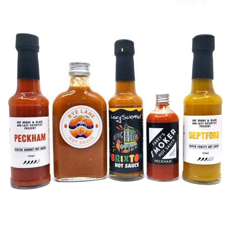 The South London Hottest Places Sauce Pack (5 sauces)-Hop Burns & Black