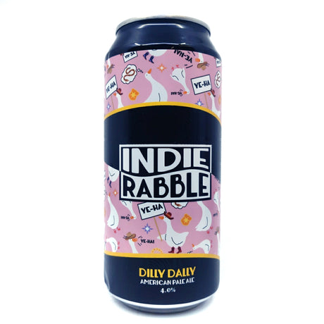 Indie Rabble Dilly Dally American Pale Ale 4% (440ml can)-Hop Burns & Black