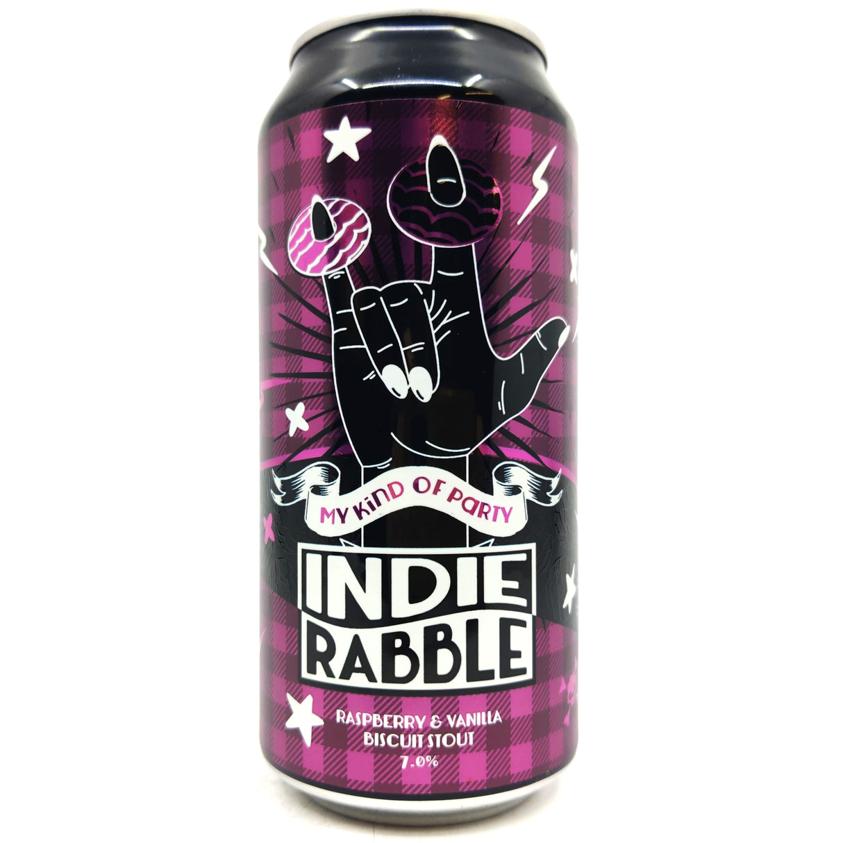 Indie Rabble My Kind Of Party Stout 7% (440ml can)-Hop Burns & Black