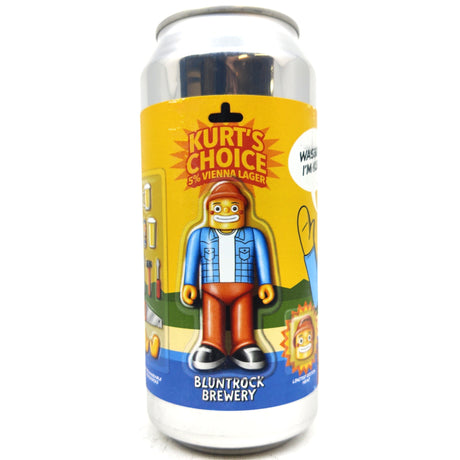 Bluntrock Kurt's Choice Vienna Lager 5% (440ml can)-Hop Burns & Black