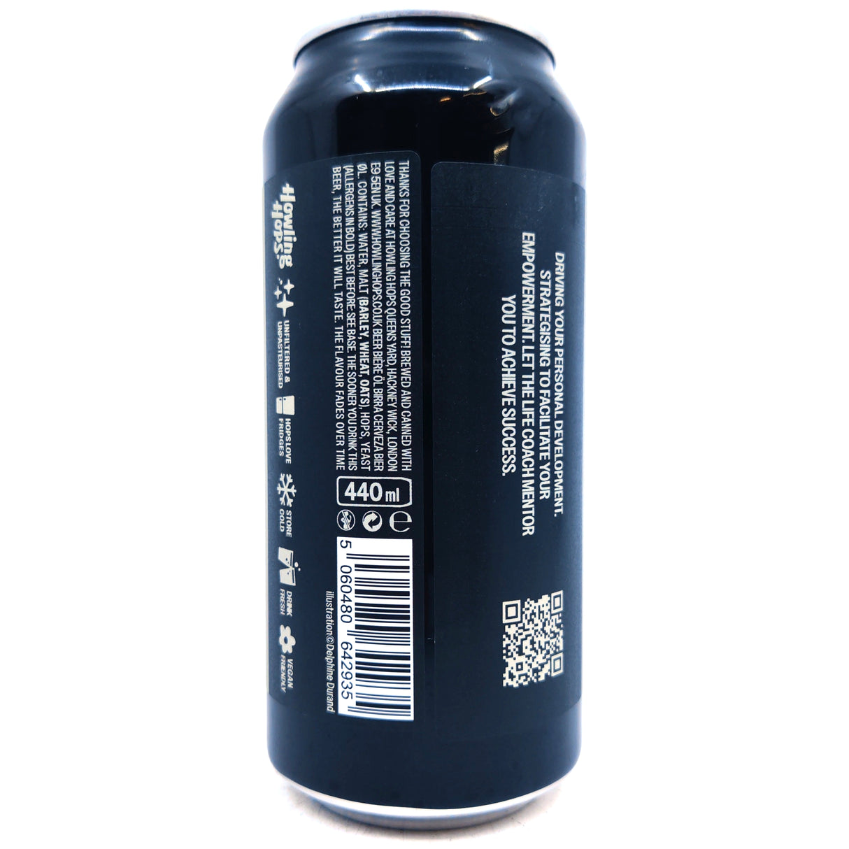 Howling Hops Life Coach London Stout 4.4% (440ml can)-Hop Burns & Black