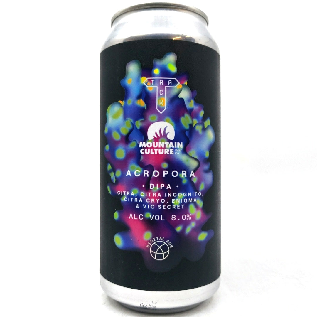 Track x Mountain Culture Acropora Double IPA 8% (440ml can)-Hop Burns & Black