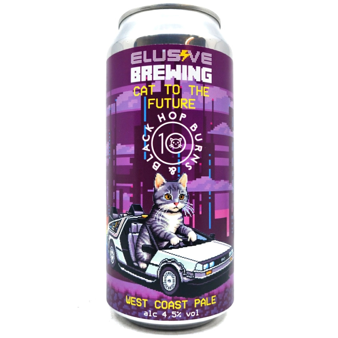 Hop Burns & Black x Elusive Cat To The Future West Coast Pale Ale 4.5% (440ml can)-Hop Burns & Black