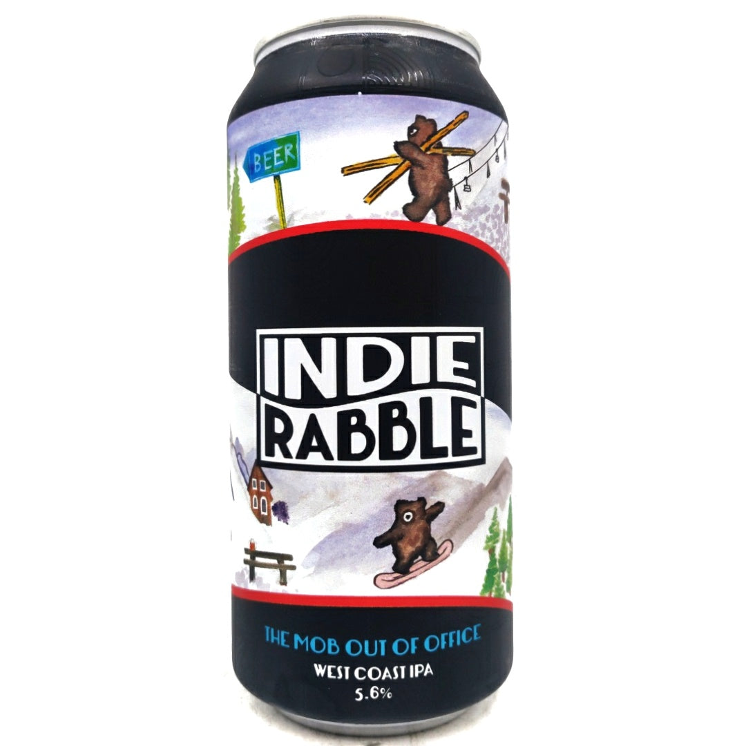 Indie Rabble The Mob Out of Office West Coast IPA 5.6% (440ml can)-Hop Burns & Black