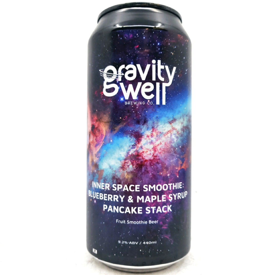 Gravity Well Inner Space Smoothie: Blueberry & Maple Syrup Pancake Stack Sour 5.2% (440ml can)-Hop Burns & Black