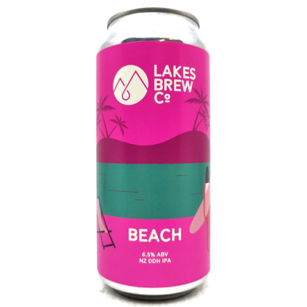 Lakes Brew Co Beach NZ DDH IPA 6.5% (440ml can)-Hop Burns & Black