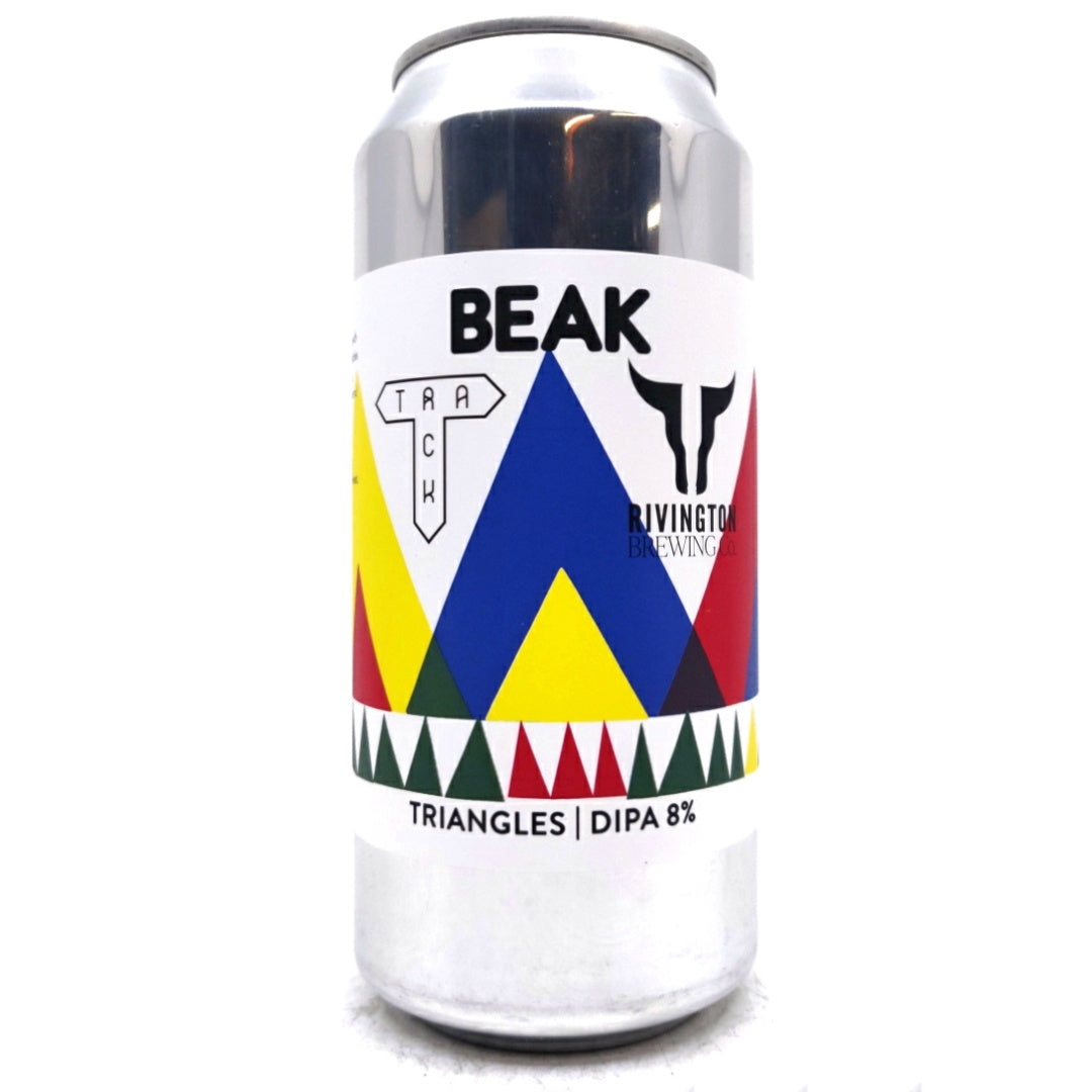 Beak Brewery x Track x Rivington Triangles Double IPA 8% (440ml can)-Hop Burns & Black