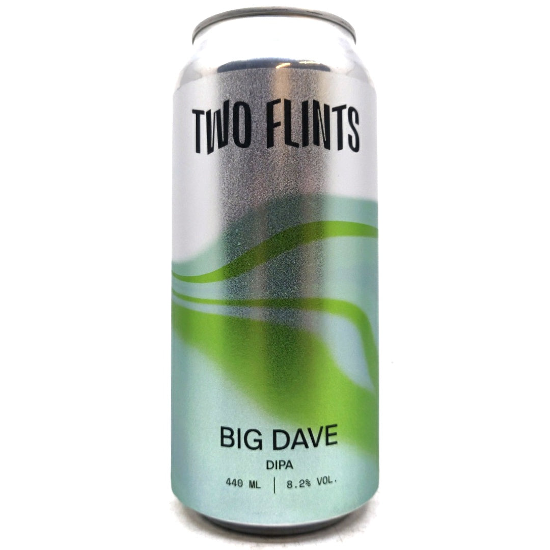 Two Flints Big Dave Double IPA 8.2% (440ml can)-Hop Burns & Black