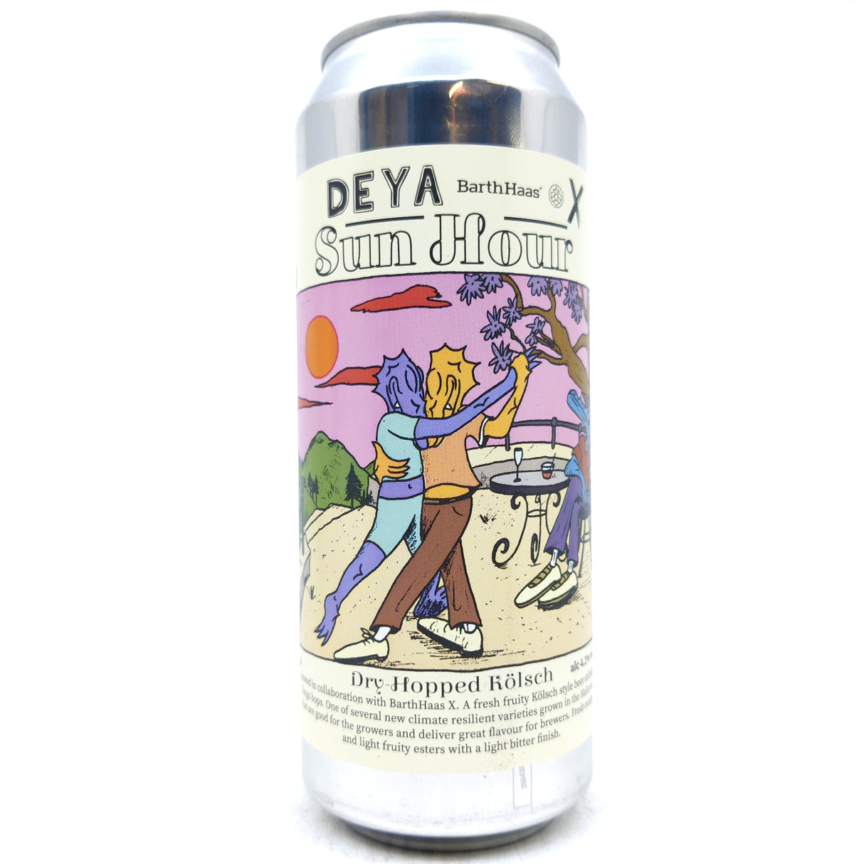 DEYA Sun Hour Kolsch 4.2% (500ml can)-Hop Burns & Black