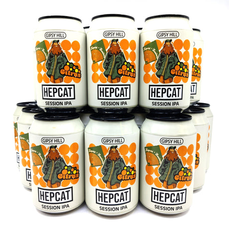 Gipsy Hill Hepcat Session IPA 4.6% CASE (24 x 330ml cans)-Hop Burns & Black