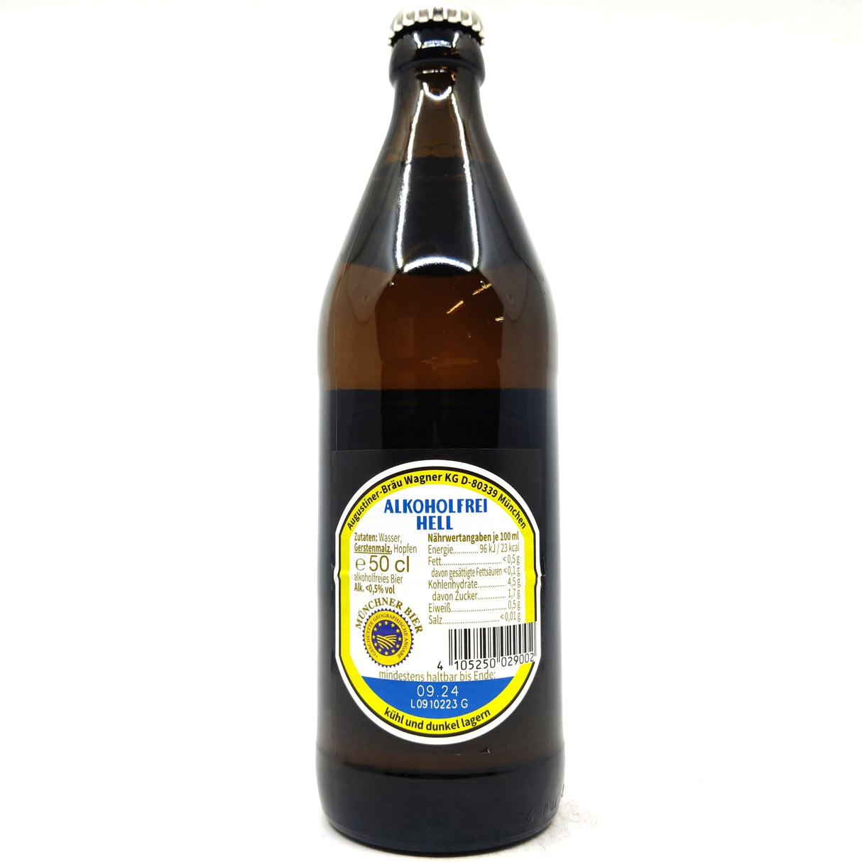 Augustiner Alkoholfrei Hell 0.5% (500ml)-Hop Burns & Black