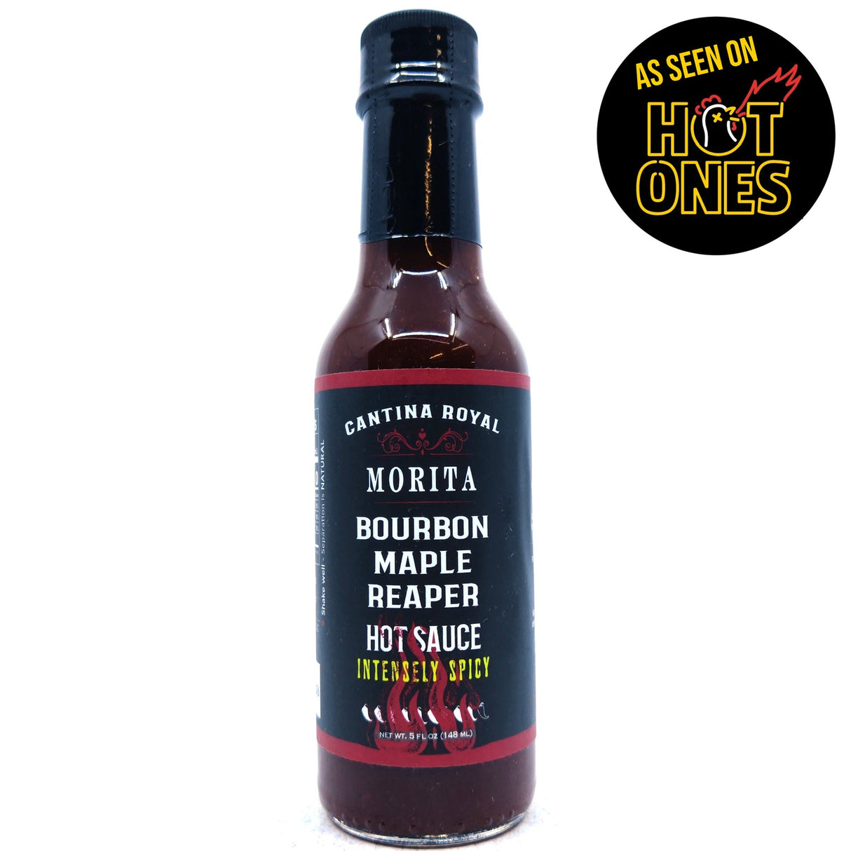 Cantina Royal Morita Bourbon Maple Reaper Hot Sauce (148ml)-Hop Burns & Black