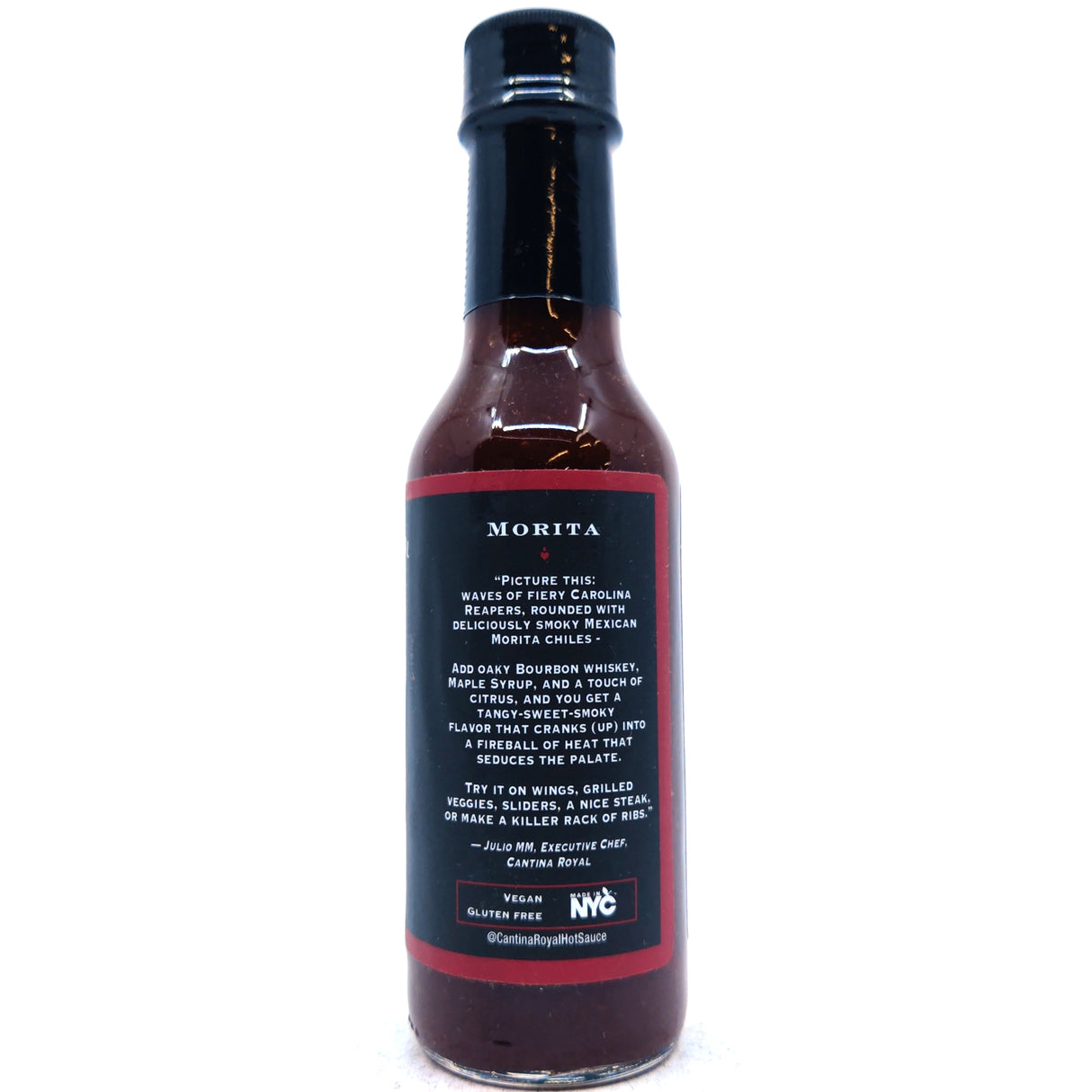 Cantina Royal Morita Bourbon Maple Reaper Hot Sauce (148ml)-Hop Burns & Black