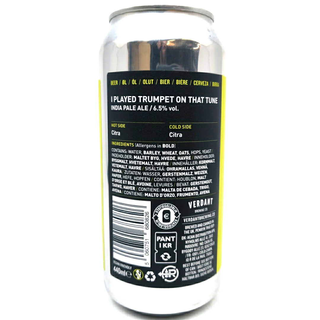 Verdant I Played Trumpet On That Tune IPA 6.5% (440ml can)-Hop Burns & Black