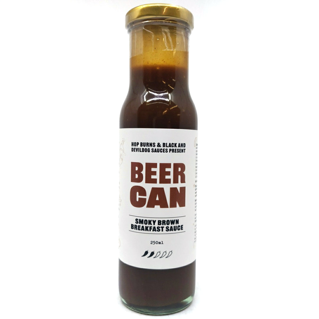 Hop Burns & Black x DevilDog Beer Can Smoky Brown Breakfast Sauce (250ml)-Hop Burns & Black