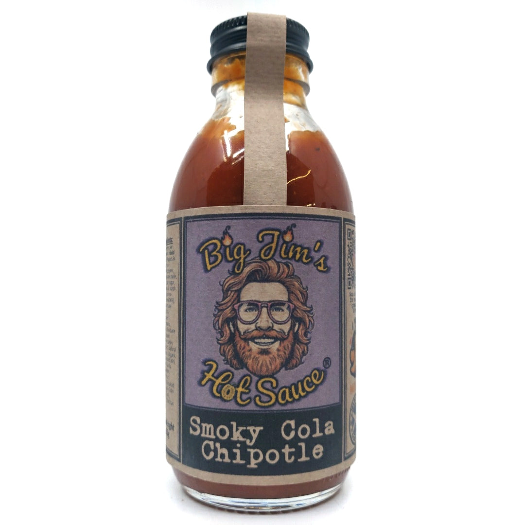 Big Jim s Smoky Cola Chipotle Hot Sauce 150g Hop Burns Black