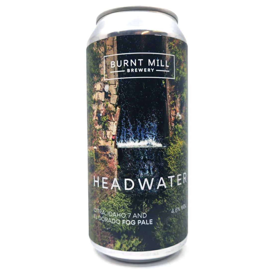 Burnt Mill Headwater Fog Pale Ale 4.6% (440ml can)-Hop Burns & Black