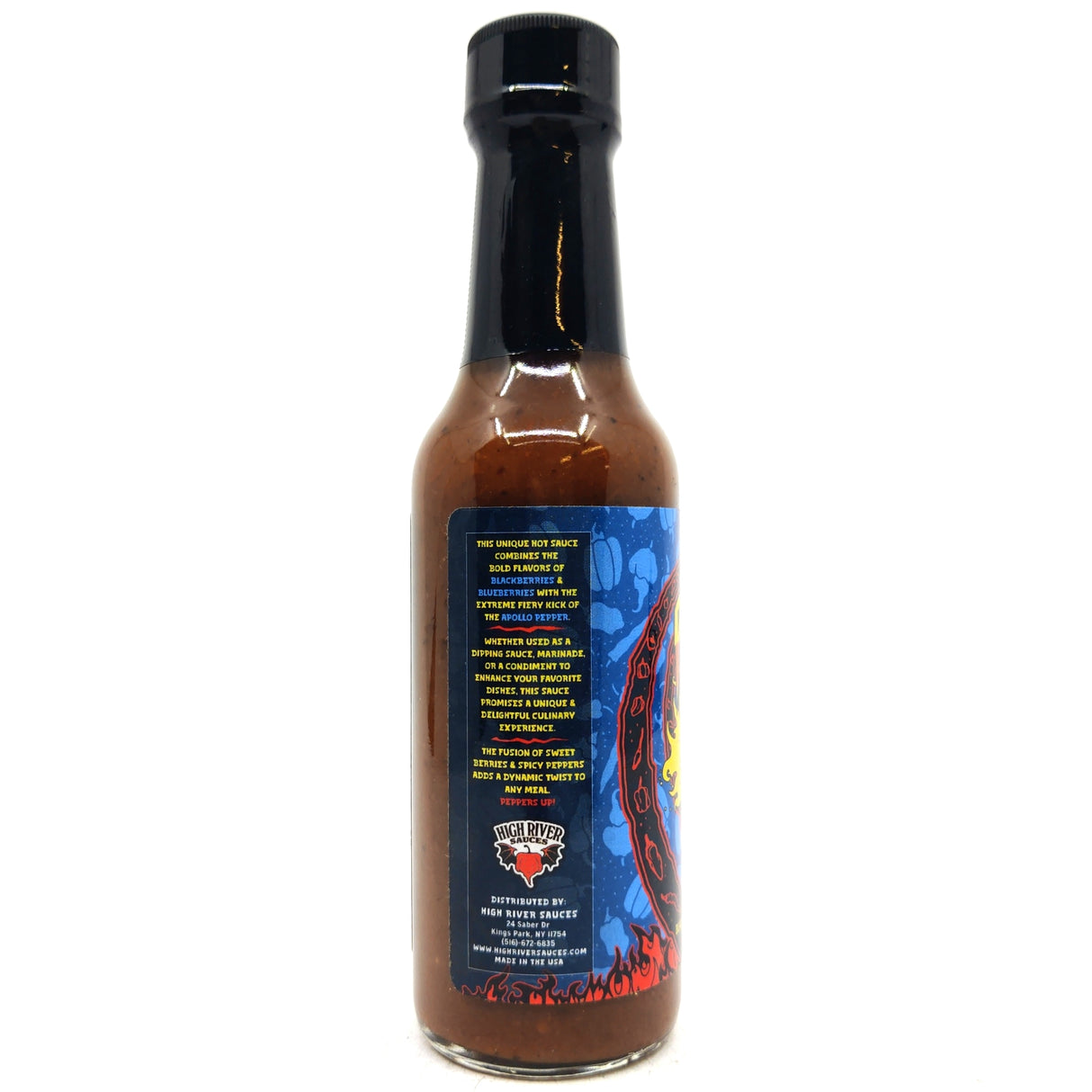 High River Sauces Peppers Up! Hot Sauce (148ml)-Hop Burns & Black