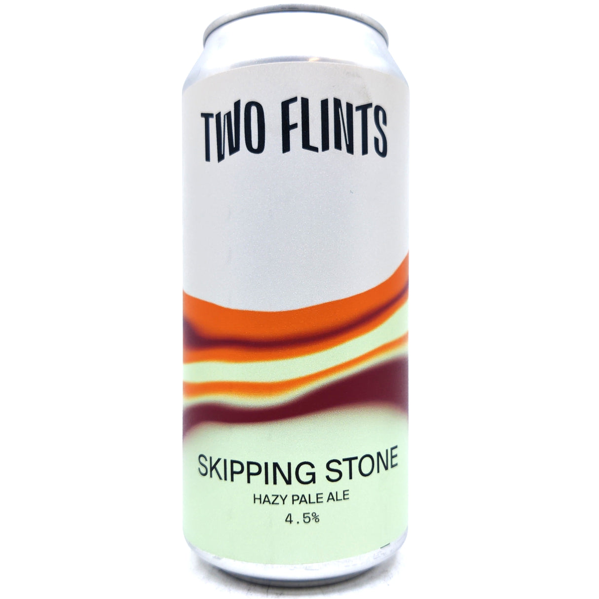 Two Flints Skipping Stone Hazy Pale Ale 4.5% (440ml can)-Hop Burns & Black