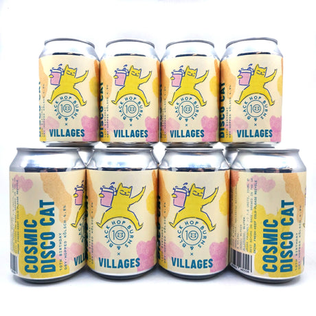 Hop Burns & Black x Villages Cosmic Disco Cat Dry Hopped Kolsch 4.8% CASE (12 x 330ml cans)-Hop Burns & Black