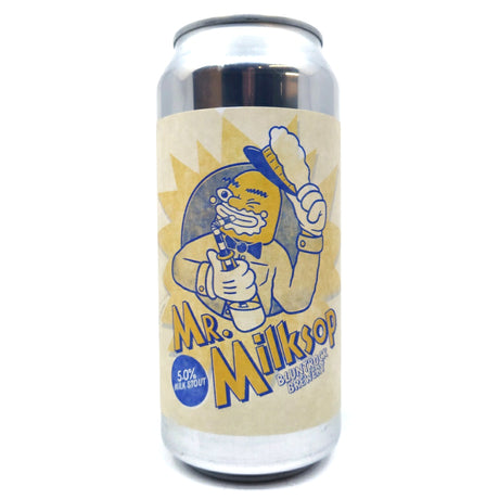 Bluntrock Mr Milksop Milk Stout 5% (440ml can)-Hop Burns & Black