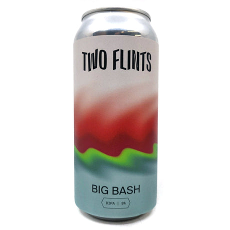 Two Flints Big Bash Double IPA 8% (440ml can)-Hop Burns & Black