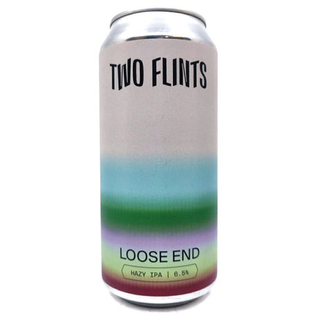 Two Flints Loose End Hazy IPA 6.5% (440ml can)-Hop Burns & Black