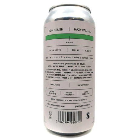 Two Flints DDH Krush Hazy Pale Ale 5.5% (440ml can)-Hop Burns & Black