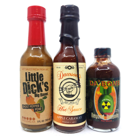 Hot Ones Hot Sauce Season 25 Da Bomb Beyond Insanity Pack (3 sauces)-Hop Burns & Black